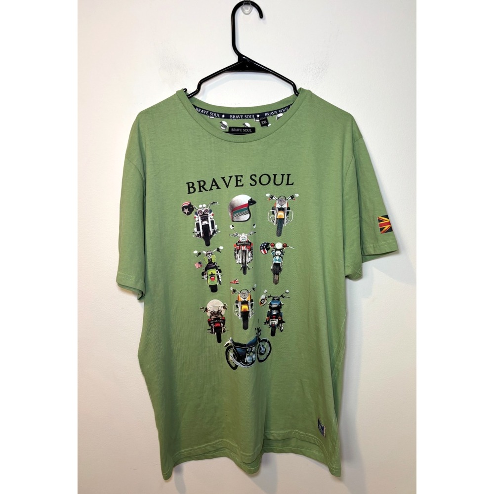 Brave Soul London Men's XXL Graphic T-Shirt Motorcycle